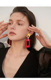 Mori Log Earrings Net Red Red Pendant Earrings Fashion Simple Earrings