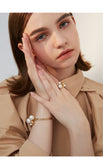 Open imitation pearl index finger ring hipster simple ring jewelry finger ring