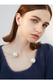 Artificial pearl tassel earrings long exaggerated atmosphere earrings fashion trend personalized ear jewelry