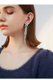 Long asymmetrical niche design earrings five-pointed star faux pearl tassel earrings women