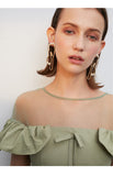 Hollow artificial pearl earrings retro beauty head earrings temperament personality exaggerated wild earrings