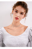 Short wave shape necklace necklace, fresh and simple short clavicle chain