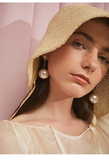 Temperament and personality wild simple faux pearl earrings