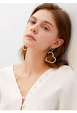 Love Silver Needle Earrings Temperament Long Pendant Personality Simple Earrings Peach Heart Earrings