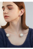 Artificial pearl tassel earrings long exaggerated atmosphere earrings fashion trend personalized ear jewelry