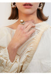 Artificial pearl simple and elegant temperament ring fashion exaggerated net red atmospheric index finger ring