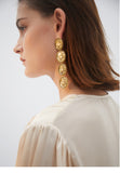 Retro circle earrings temperament personality trendy ear ring wild ring exaggerated tassel earrings