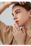 Open imitation pearl index finger ring hipster simple ring jewelry finger ring