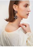Palace style retro distressed carved pendants personality exaggerated temperament earrings earrings