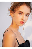 Tassel earrings long sexy temperament simple and versatile trendy earrings