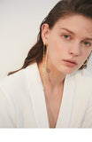 Asymmetrical earrings female disc baroque retro style simple earrings