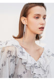 Long tassel earrings fashion wild atmosphere earrings personality temperament simple net celebrity trendy earrings