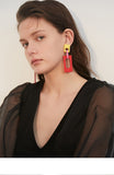 Mori Log Earrings Net Red Red Pendant Earrings Fashion Simple Earrings