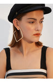 Square earrings exaggerated earrings personality trendy simple and cold style earrings