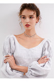 Short wave shape necklace necklace, fresh and simple short clavicle chain