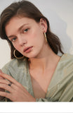 Simple and versatile personality earrings earrings C-shaped half circle earrings retro rings Korea exaggerated round earrings
