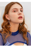 Love Silver Needle Earrings Temperament Long Pendant Personality Simple Earrings Peach Heart Earrings