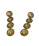 Retro circle earrings temperament personality trendy ear ring wild ring exaggerated tassel earrings