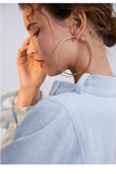 Exaggerated fashion hoop earrings female temperament personality trendy girl heart big earrings