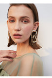 Hollow artificial pearl earrings retro beauty head earrings temperament personality exaggerated wild earrings