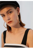 Square earrings exaggerated earrings personality trendy simple and cold style earrings