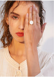 Three-piece open adjustable ring simple and versatile ring