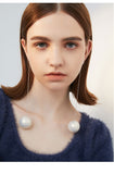 Artificial pearl tassel earrings long exaggerated atmosphere earrings fashion trend personalized ear jewelry