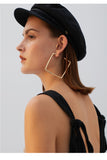 Square earrings exaggerated earrings personality trendy simple and cold style earrings