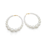 Artificial pearl earrings temperament net red personality wild earrings circle earrings geometric trendy earrings