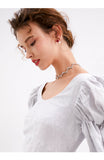 Short wave shape necklace necklace, fresh and simple short clavicle chain