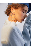 Exaggerated fashion hoop earrings female temperament personality trendy girl heart big earrings