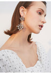 Palace style retro distressed carved pendants personality exaggerated temperament earrings earrings