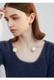 Artificial pearl tassel earrings long exaggerated atmosphere earrings fashion trend personalized ear jewelry
