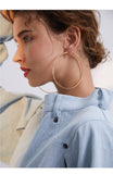 Exaggerated fashion hoop earrings female temperament personality trendy girl heart big earrings