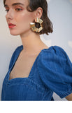 Exaggerated open circle type big ear ring ring air earrings