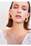 Temperament retro exaggerated acrylic earrings C-shaped semicircle personalized earrings earrings fashion all-match earrings