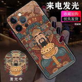 iphone14 phone case new Apple 13 phone case call flash 12mini luminous phone case Fortuna applies